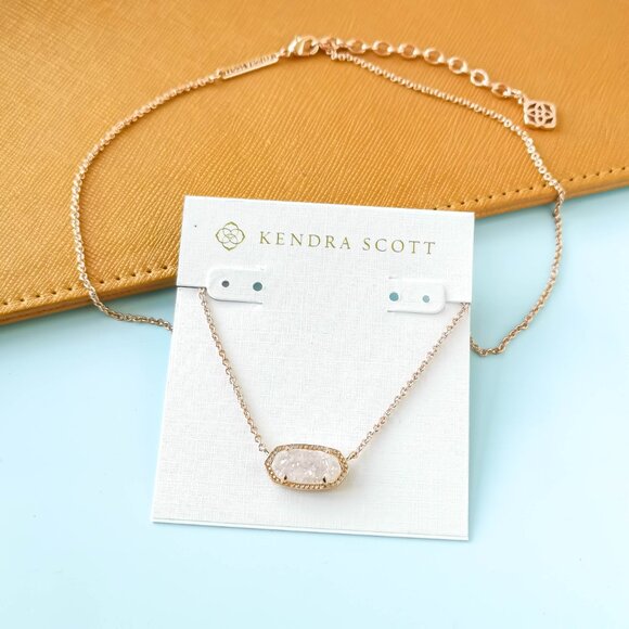 Kendra Scott Elisa Necklace - Rose Gold Drusy - Picture 2 of 3